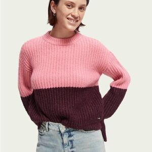 Colorblock Crew Neck Sweater